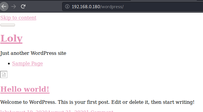 wordpress site