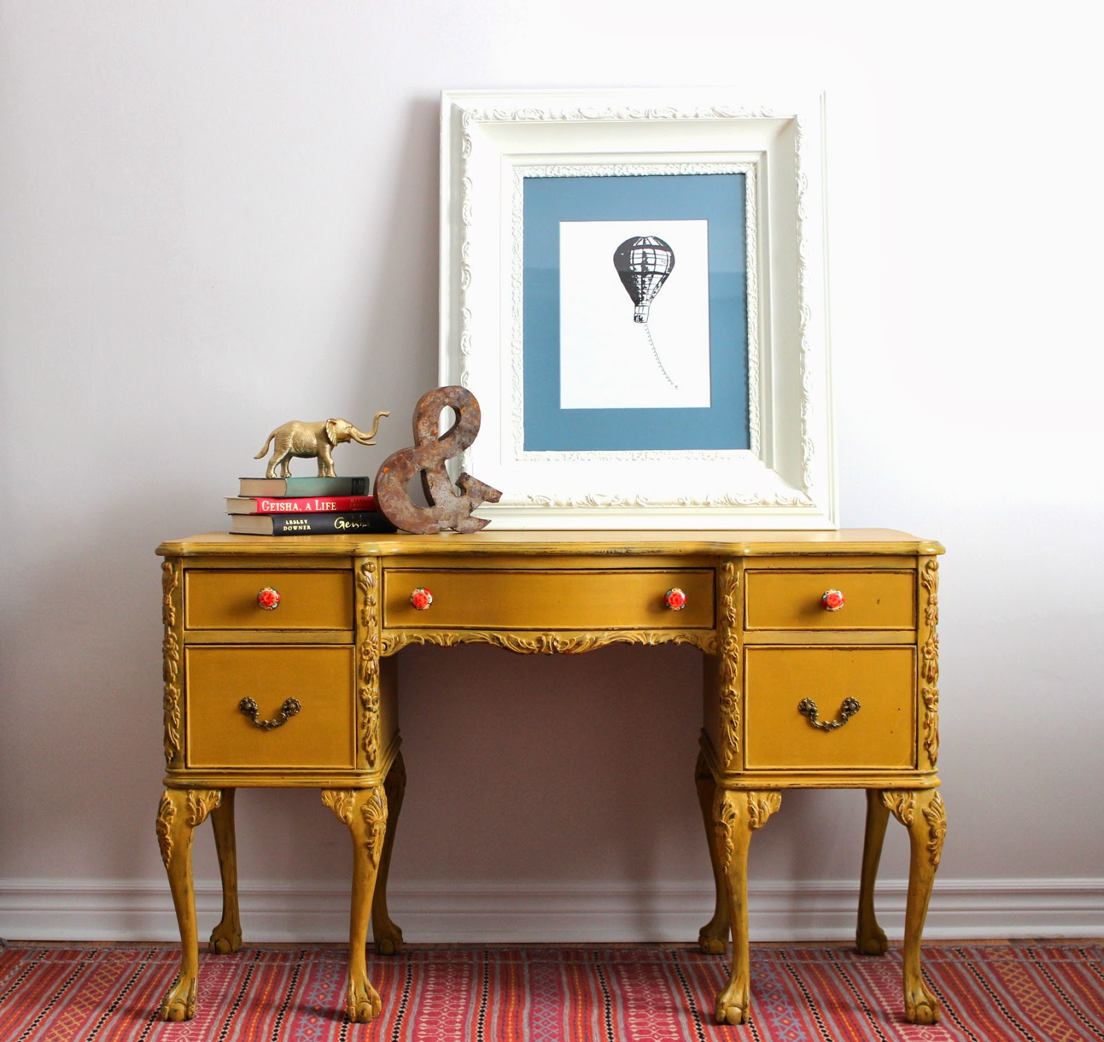 Poppyseed Creative Living Mustard Yellow Writing Desk (yet another