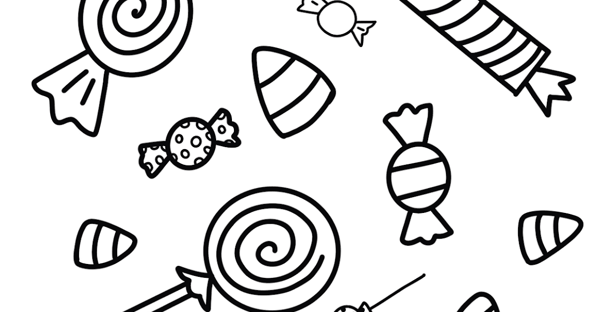 Halloween Candy Coloring Pages