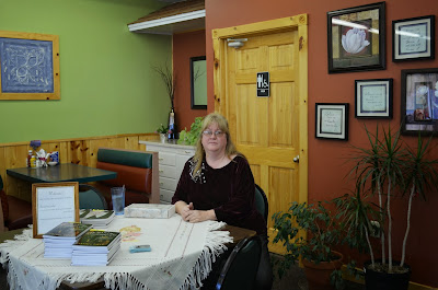 Ready for my first book signing! Photo property of Trisha Field