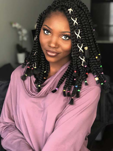 29 Chunky Afro Box Braids Hairstyles That Will Make You Look Glam
