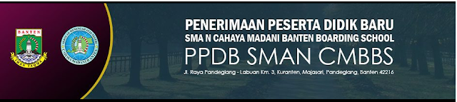 JADWAL DAN PERSYARATAN PPDB SMAN CMBBS TAHUN 2020 SERBA