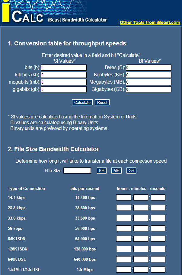 Create Video Notebook Bandwidth Experiement Using iCalc Bandwith Calculator