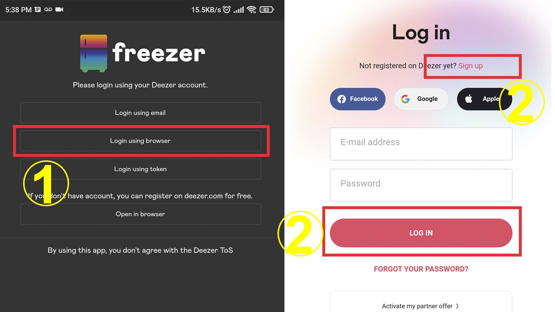 Descargar Freezer para Android - (FLAC + TOKEN / ARL / USERTOKEN) Julio💖 Ultima Version 2023