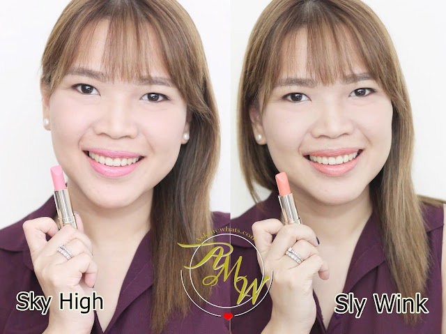 Estee Lauder NEW Pure Color Love review in Sky High and Sly Wink a photo of Nikki Tiu wearing Estee Lauder NEW Pure Color Love review in Sky High and Sly Wink