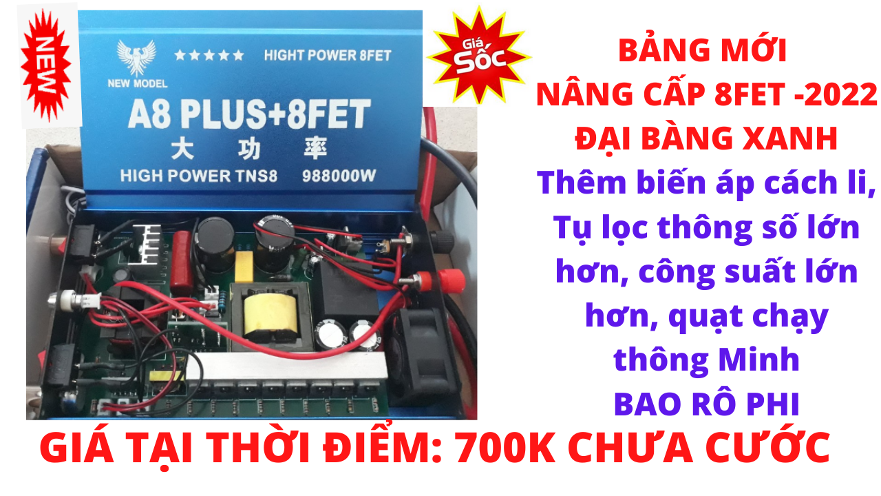 Máy Kích Cá 8 Fet Đại Bàng Xanh Bảng 2021 599K - Kích Cá Điện Tử 8 Fet 599K - Xiệt Cá Điện Tử Giá Rẻ - Công Ty Thương Mại Điện