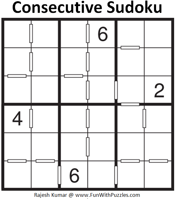 Consecutive Sudoku (Mini Sudoku Series #65)