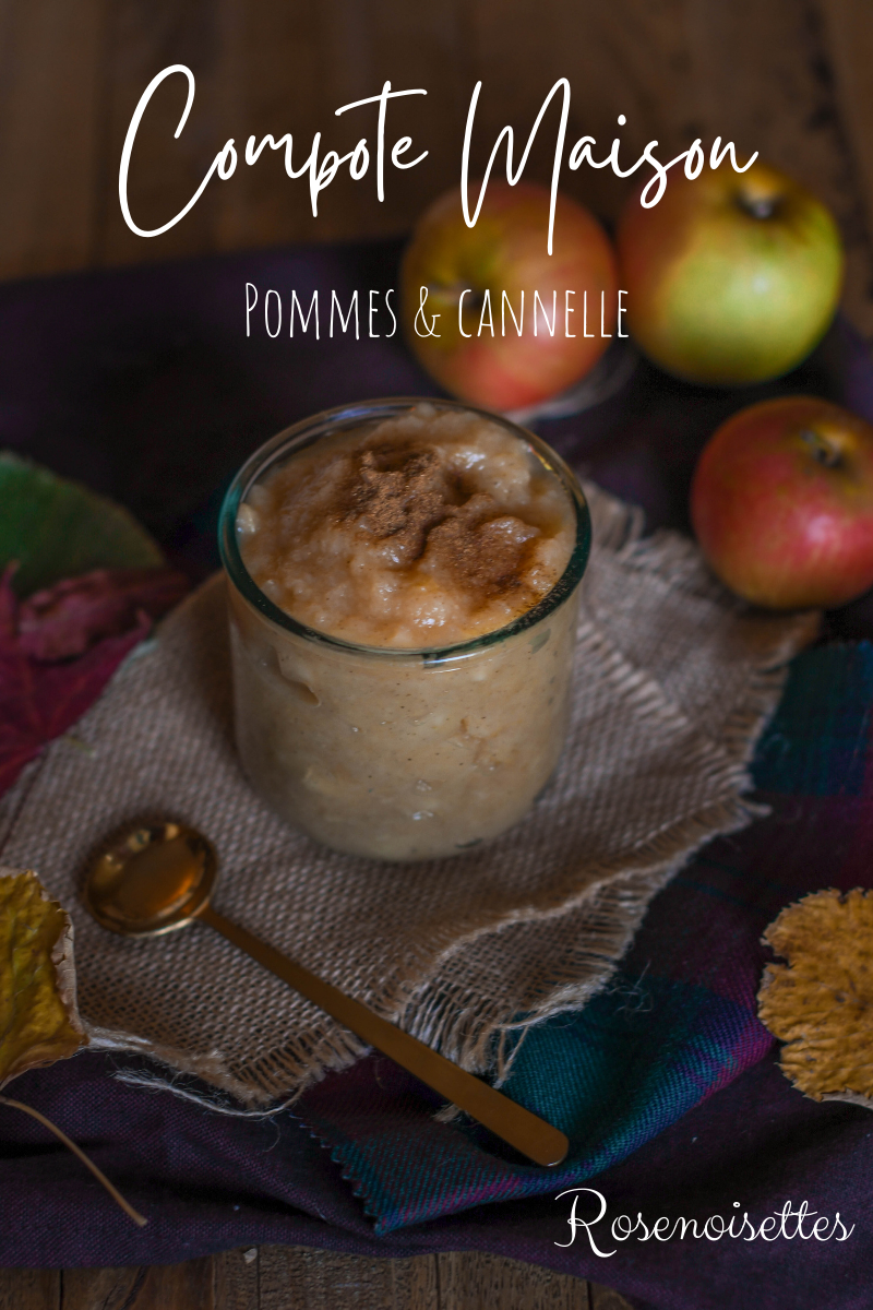 Compote de pommes et cannelle Rosenoisettes