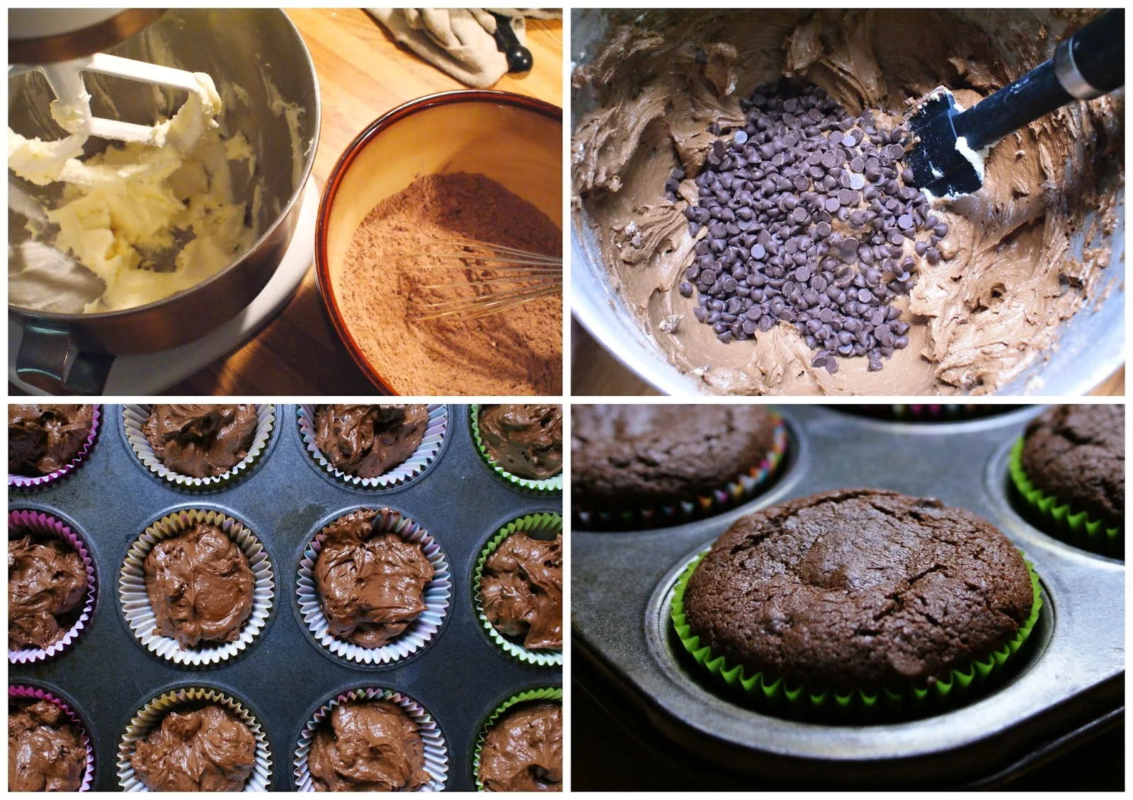 Baking steps for Death by Chocolate Cupcakes with Chocolate Cream Cheese Frosting