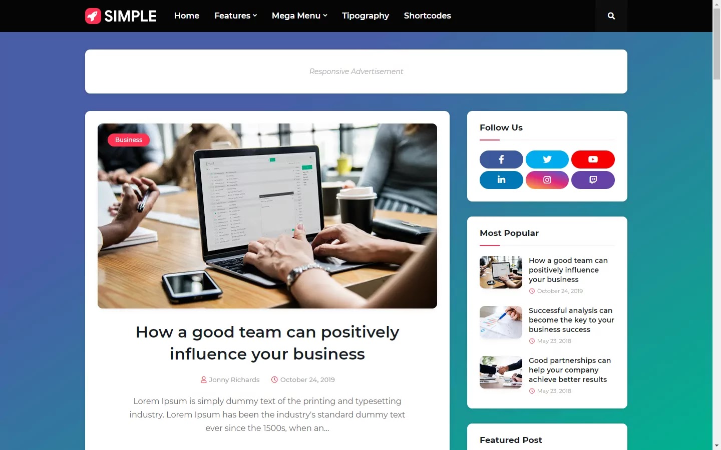 300+ Professional Blogger Templates - Amp, SEO Friendly, Responsive, and Fast Loading Template Simple - Responsive Blogger Template