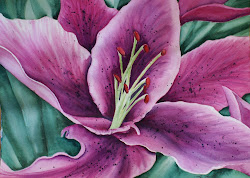 purple pink flower watercolor paintings painting floral painted artists bein linda contemporary