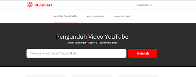 Kumpulan web converter YouTube to Mp4 Online