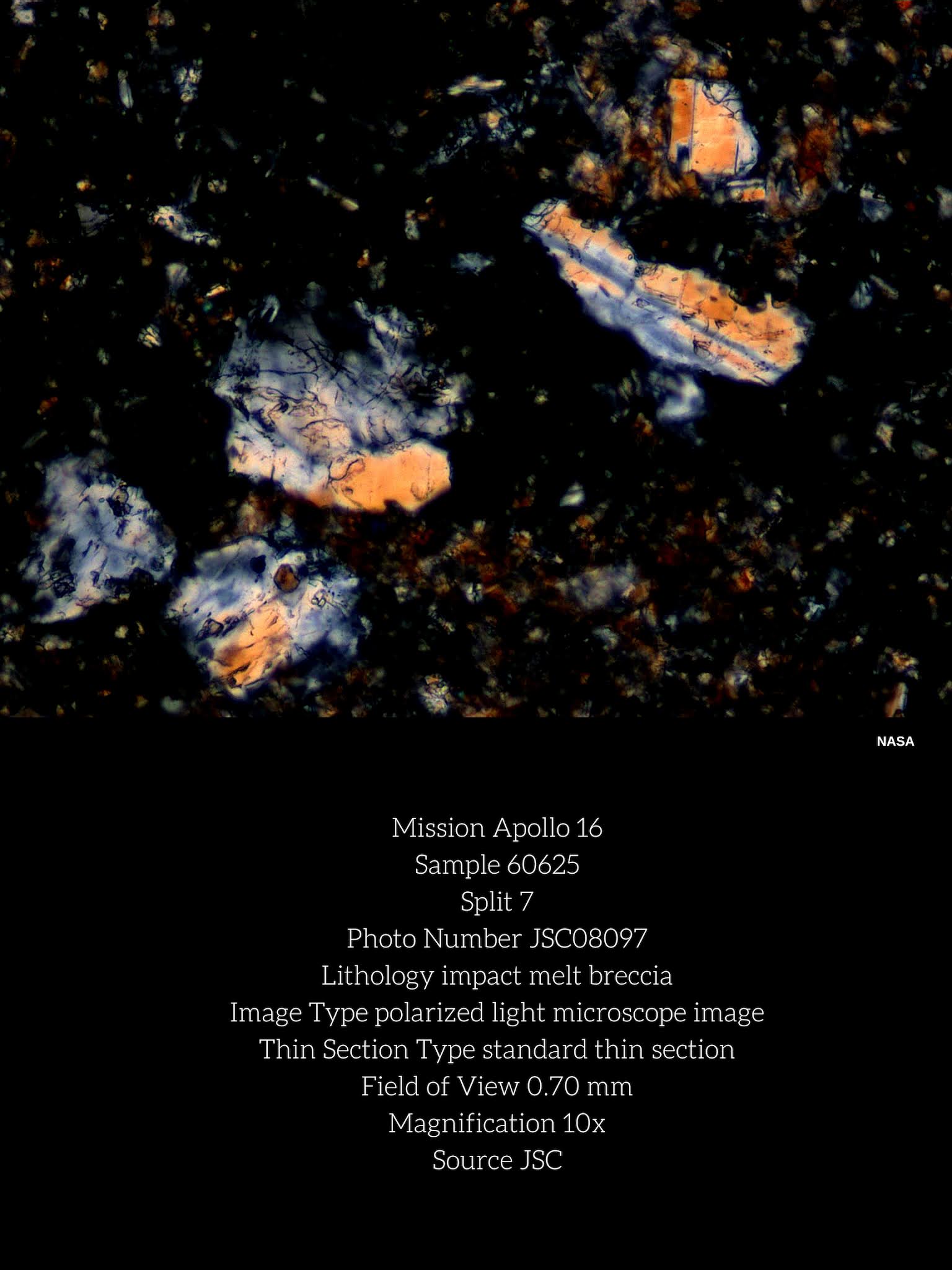 Lunar Rocks - Polarized Light Microscopy Posters
