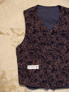 Engineered Garments "Reversible Vest - Floral Printed Flannel/Brushed Polka Dot Twill" Fall/Winter 2015 SUNRISE MARKET
