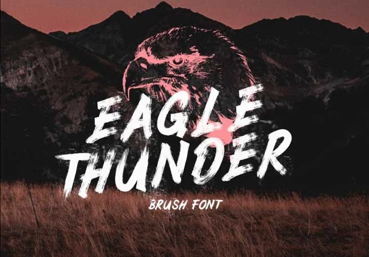EAGLE THUNDER - Free Textured Script Font