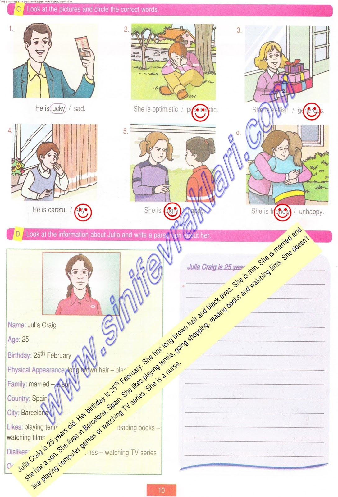 7. SINIF İNGİLİZCE DERSİ BİLGETÜRK YAYINLARI ÖĞRENCİ ÇALIŞMA KİTABI