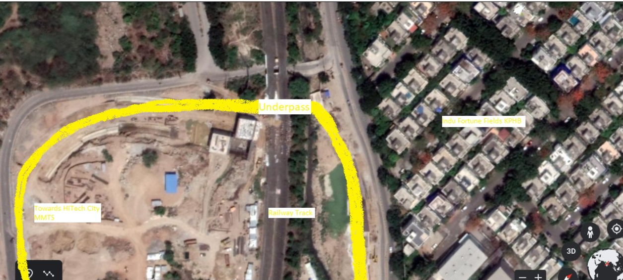 Hyderabad Real Estate Market New link Underpass infront of Indu