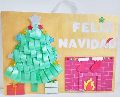 cartel-navideño-reciclando-cartón-y-goma-eva-creandoyfofucheando
