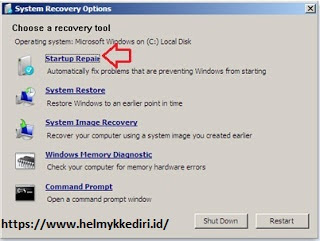 mengatasi windows error recovery c