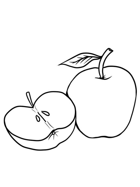 Tranh tô màu quả táo « in hình này