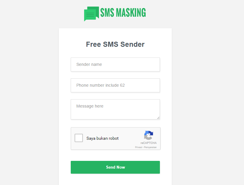 sms masking gratis sms masking gratis