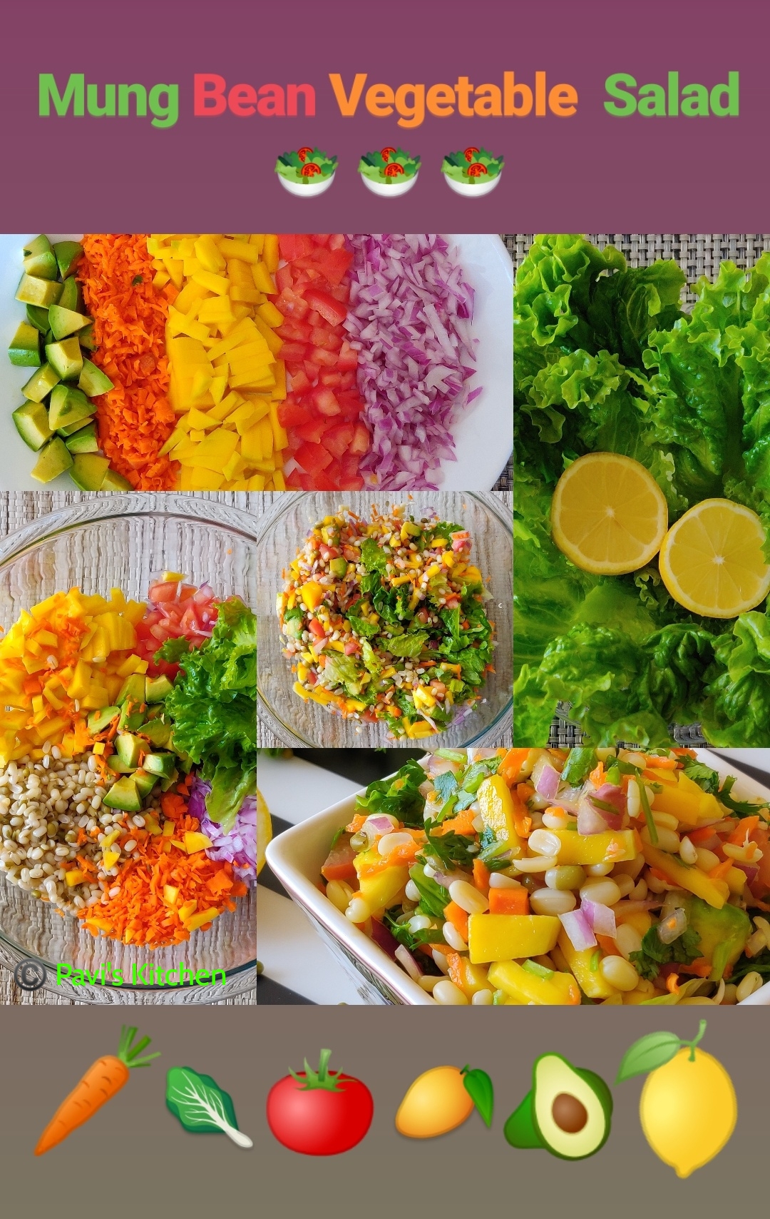Lettuce salad recipe | Indian mung bean salad | Boiled moong dal salad