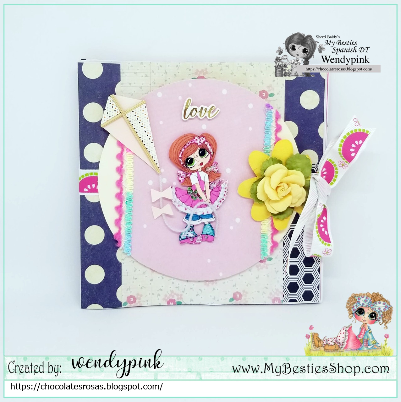Wendypink Album acordeon Recordatorio My Besties Spanish Challenge