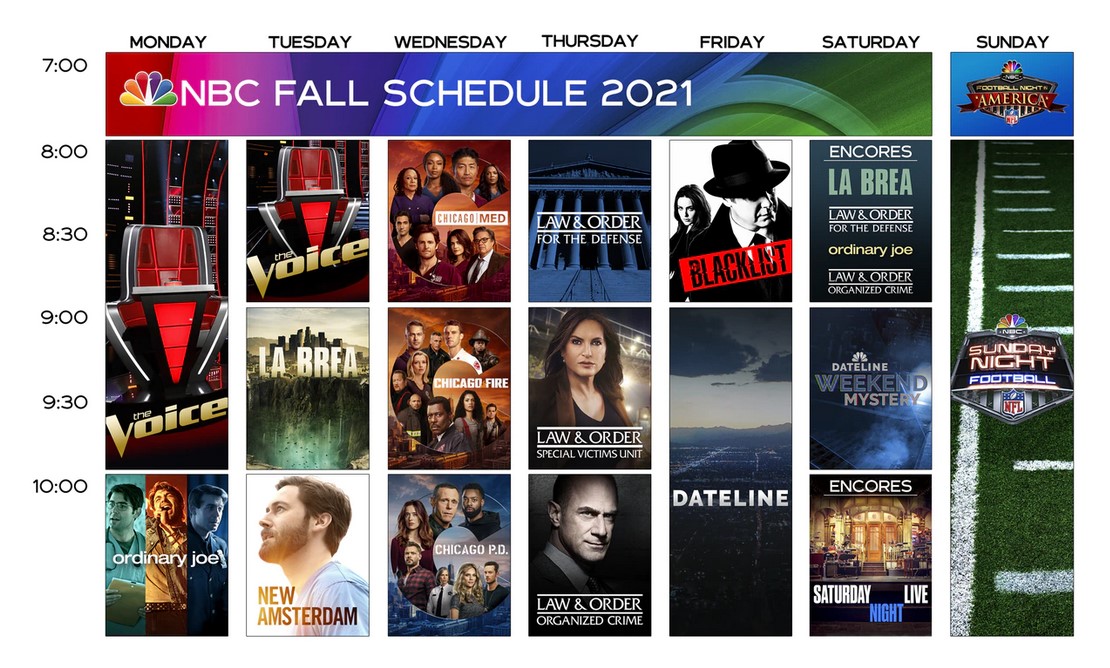 All Things Law And Order: NBC Fall 2021 Schedule Press Release - Law & Order Thursdays!