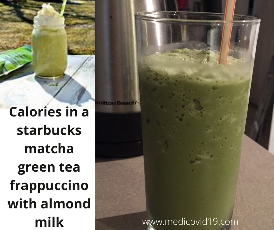 Calories in a starbucks matcha green tea frappuccino with almond milk