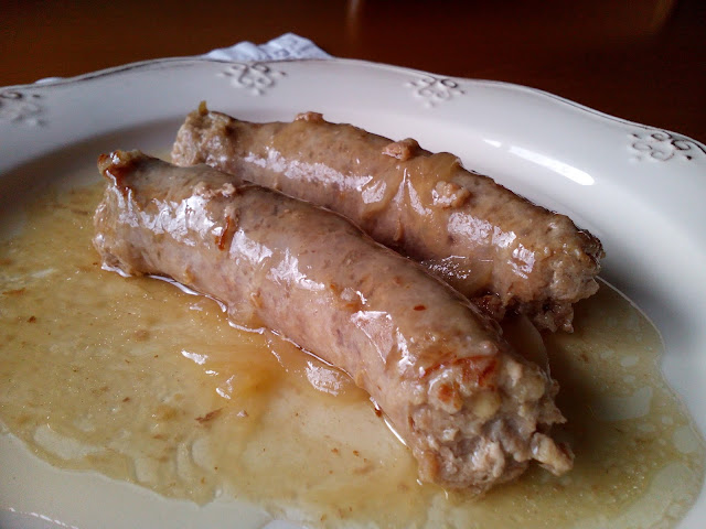 Longaniza de manzana en salsa de moscatel - La cuina de l'Olga