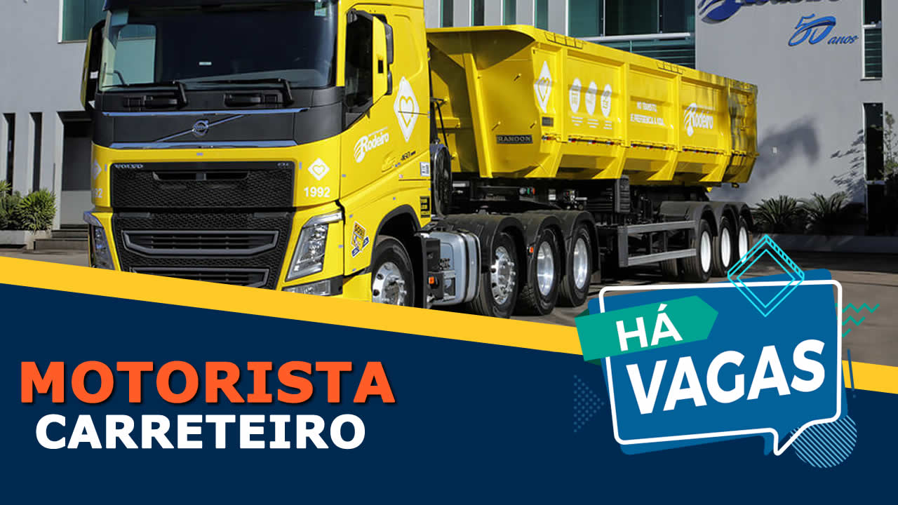 Rodeiro Transportes abre vagas para Motorista Carreteiro