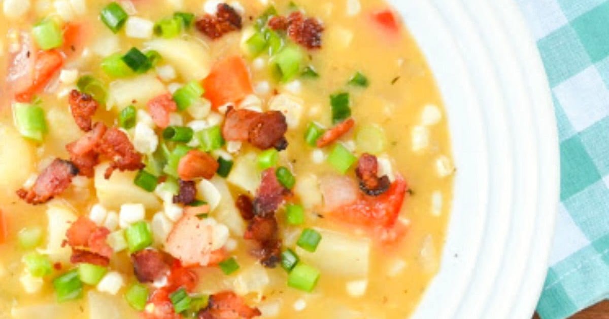 Cheddar Bacon Corn Potato Chowder Serena Bakes Simply From Scratch