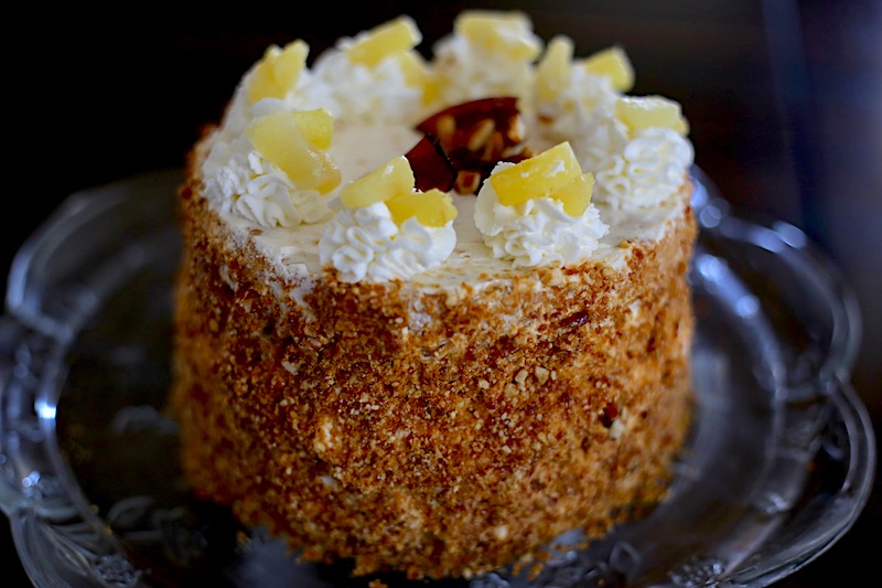 Blessings From My Kitchen Pineapple sponge cake with cream and cashew