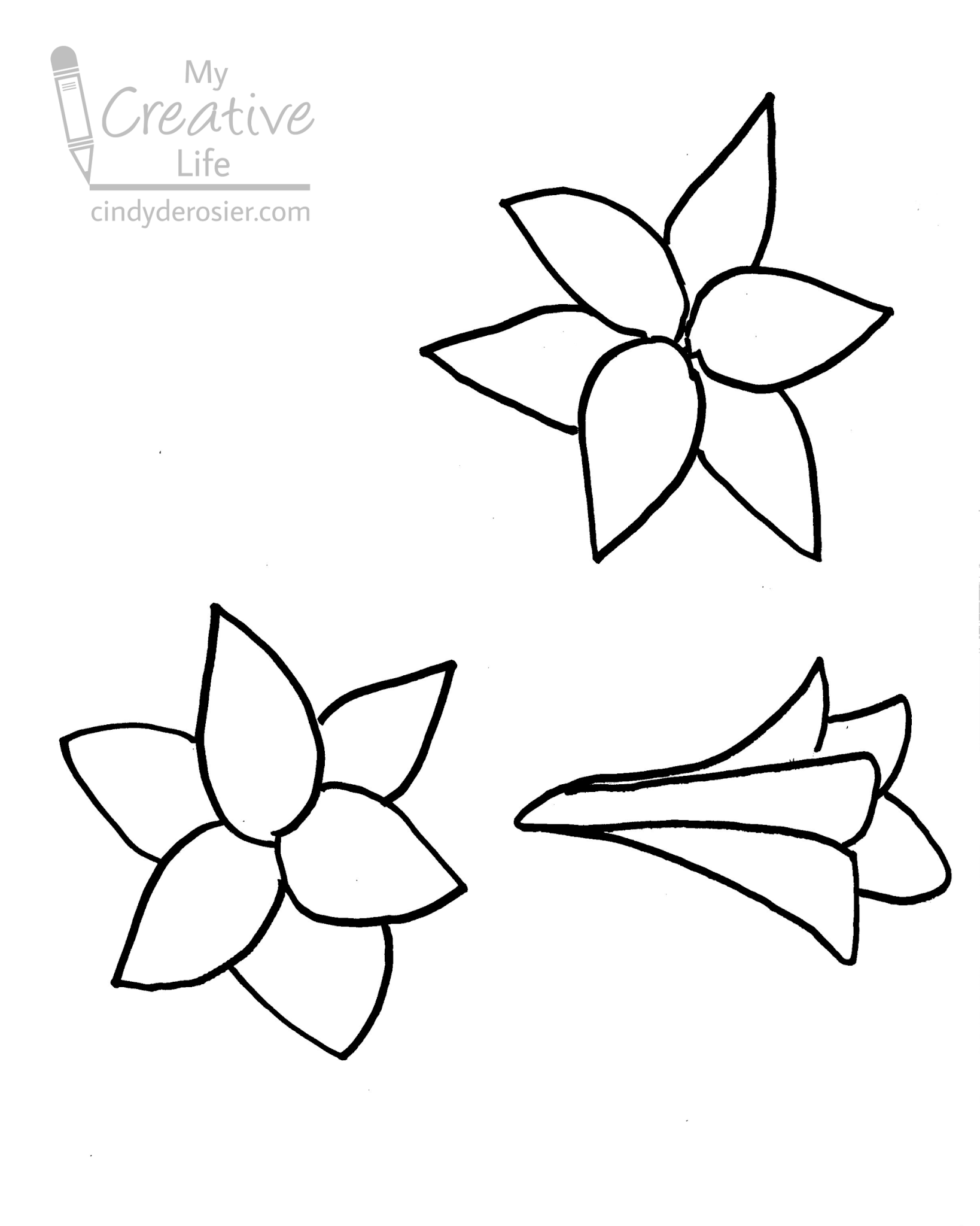Cindy Derosier: My Creative Life: Drawing A Cross With Easter Lilies