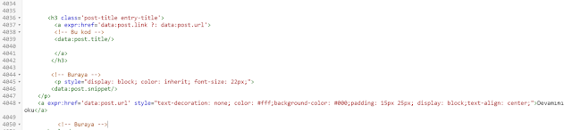 Blogger Devamını Oku Eklentisi