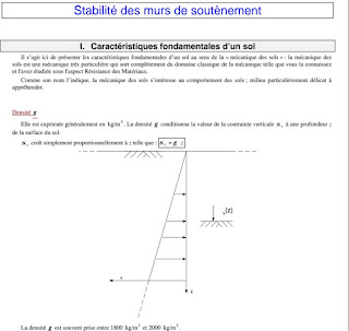 Cours sur la stabilité des murs de soutènement