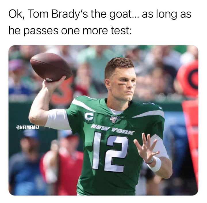 OK, tom brady's the goat... as long as he passes one more test: