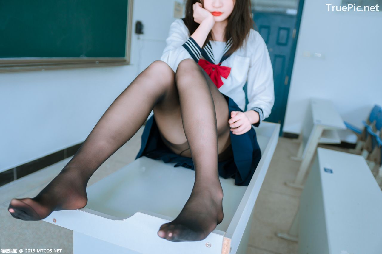 Image MTCos 喵糖映画 Vol.014 – Chinese Cute Model With Japanese School Uniform - TruePic.net- Picture-35