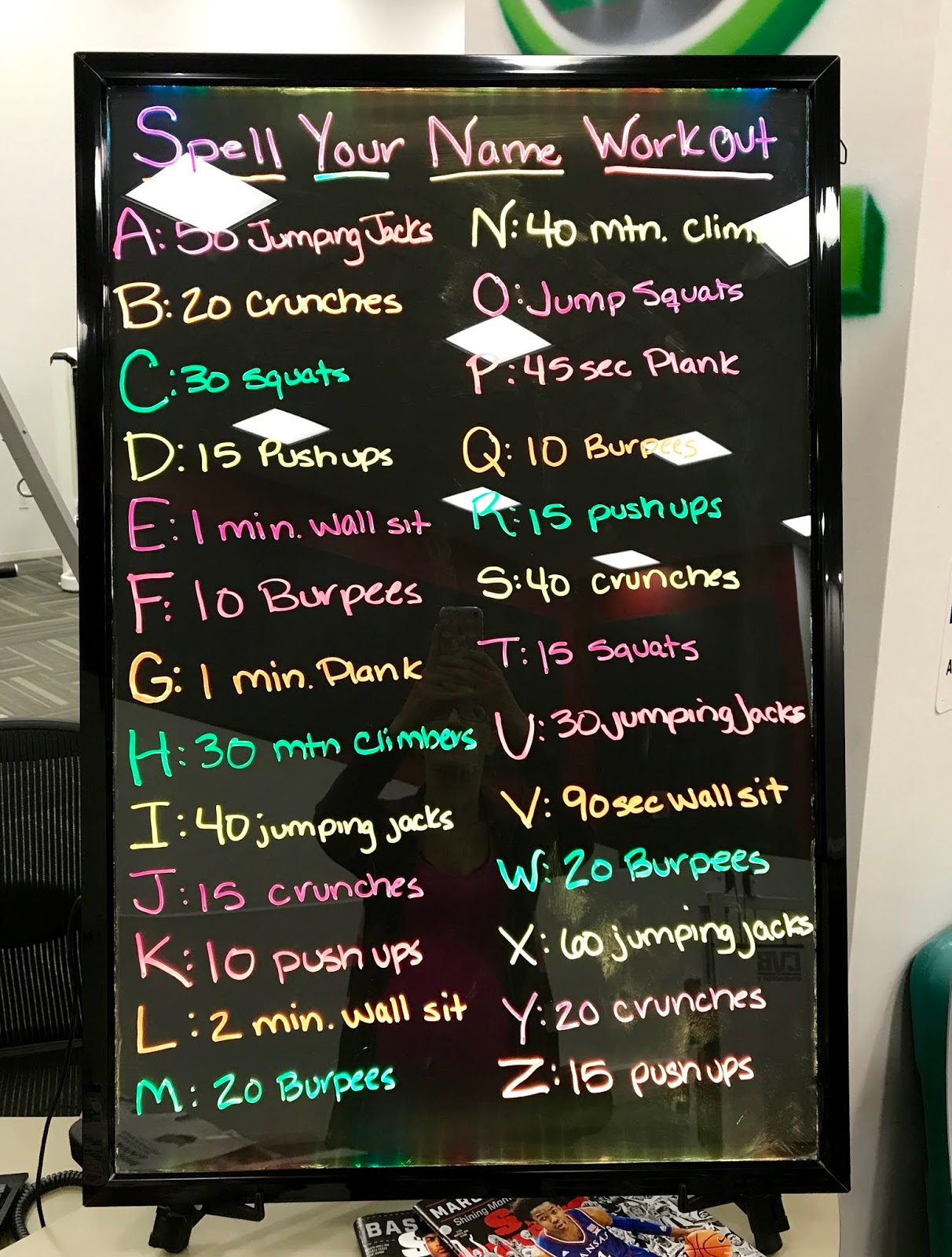 AMY Spell Your Name Workout Amy's Balancing Act