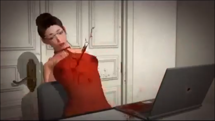 Animation gore shotting 03 - Woman death scene