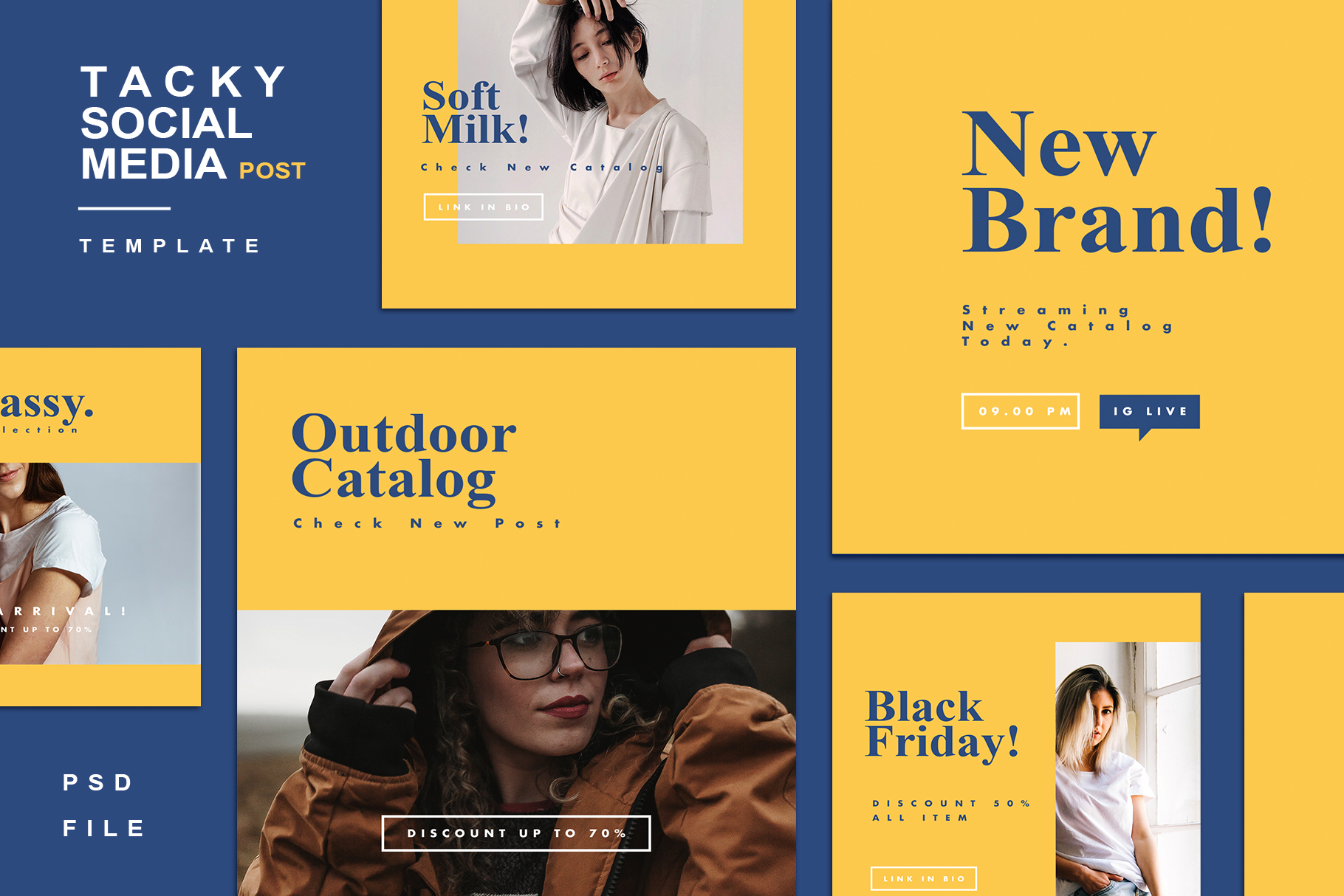 Download Tacky Social Media Post Photoshop Template Psd File PSD Mockup Templates