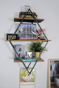 Geometric shelving from Hobby Lobby