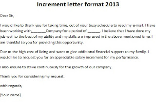 increment letter format 2013, increment letter format 
