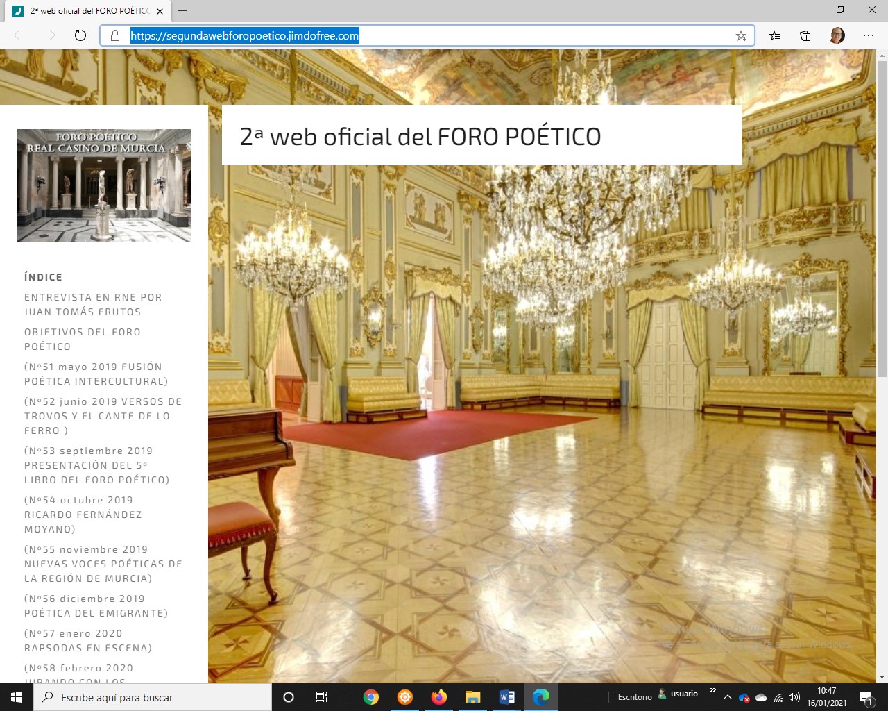 2ª web FORO POÉTICO REAL CASINO DE MURCIA