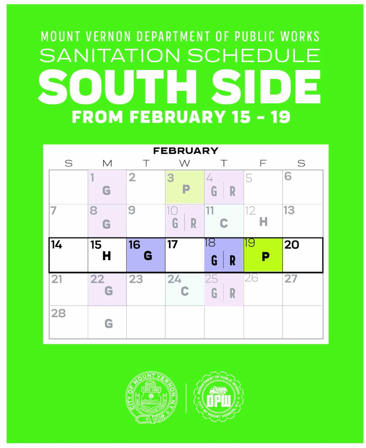 Yonkers Insider: Mount Vernon Insider: Important Sanitation Schedule Yonkers Insider: Mount Vernon Insider: Important Sanitation Schedule