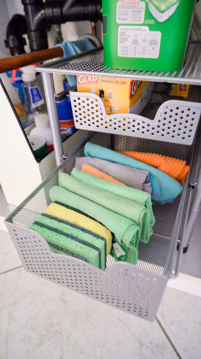 under sink organization, under the kitchen sink, kitchen cabinet organizer