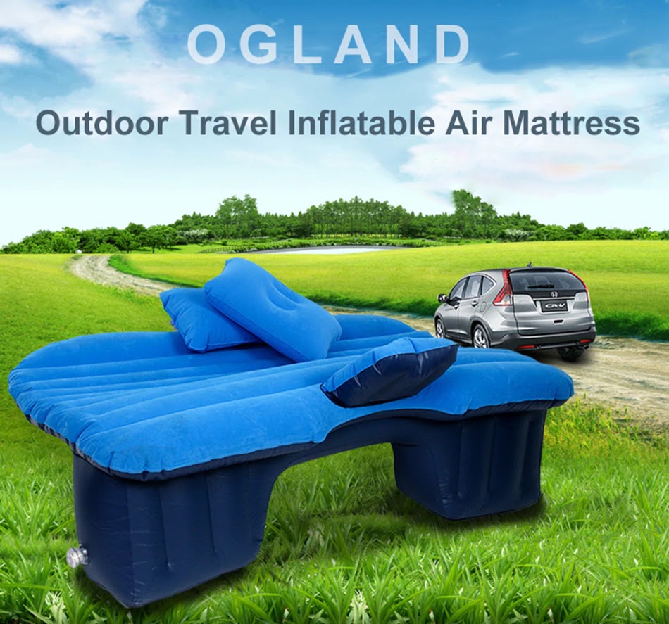 Onirii Inflatable Car Air Mattress Bed with Back Seat Pump Portable