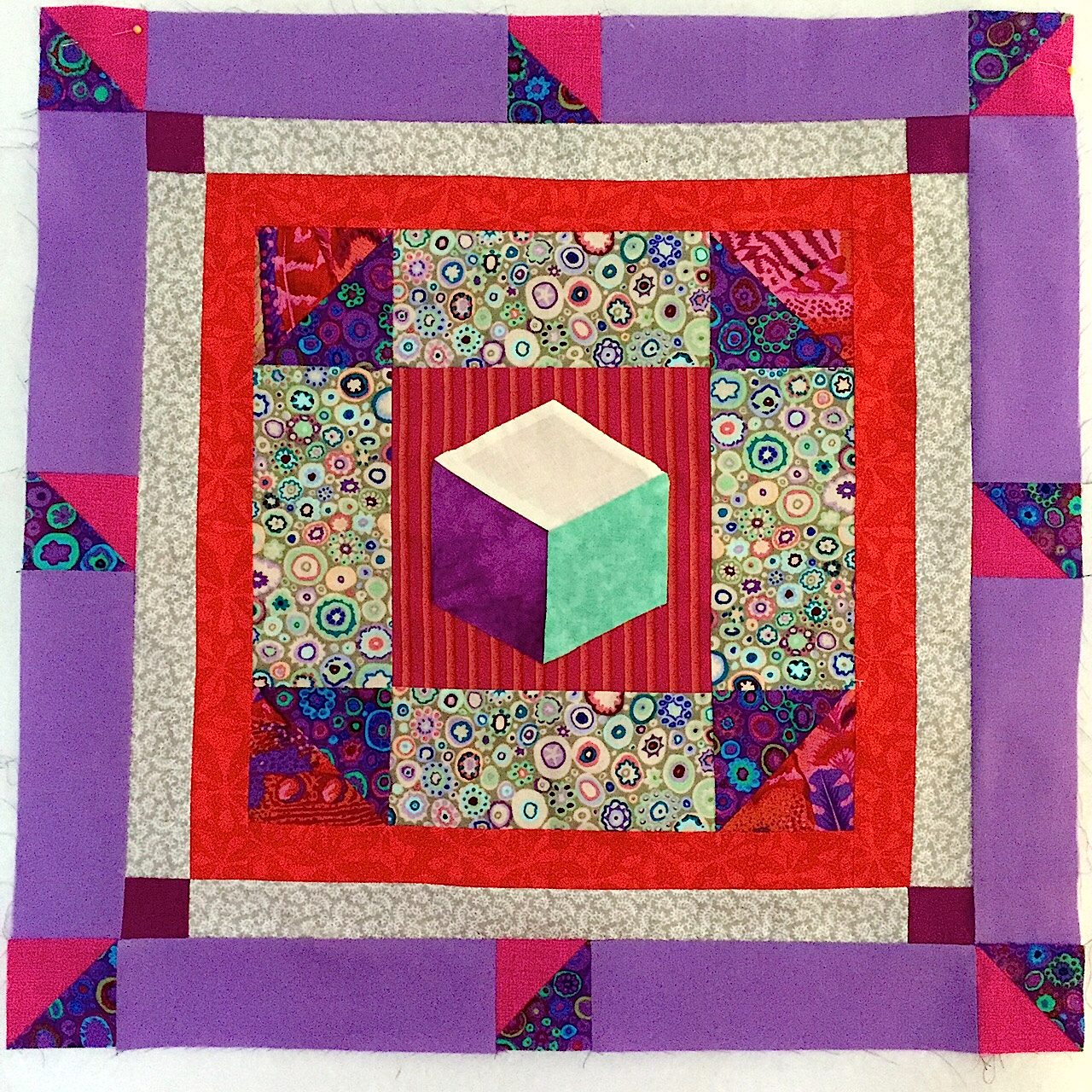 Orange explains it all Add a Border block quilt finished