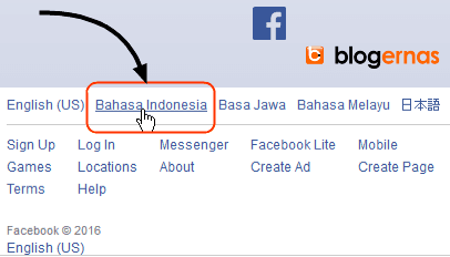 Cara Ganti Facebook Bahasa Indonesia