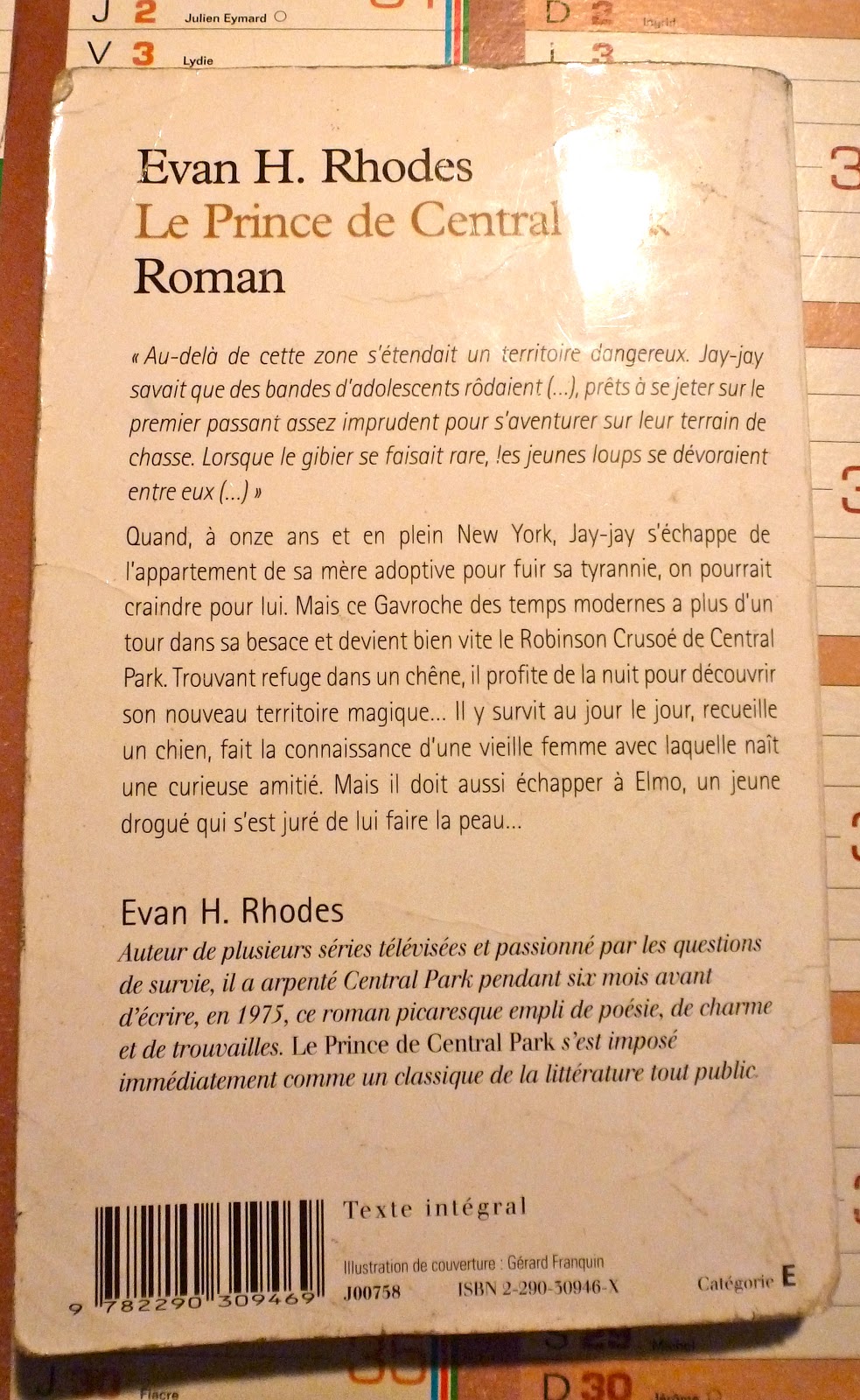 Le Prince De Central Park Resume Des Chapitres